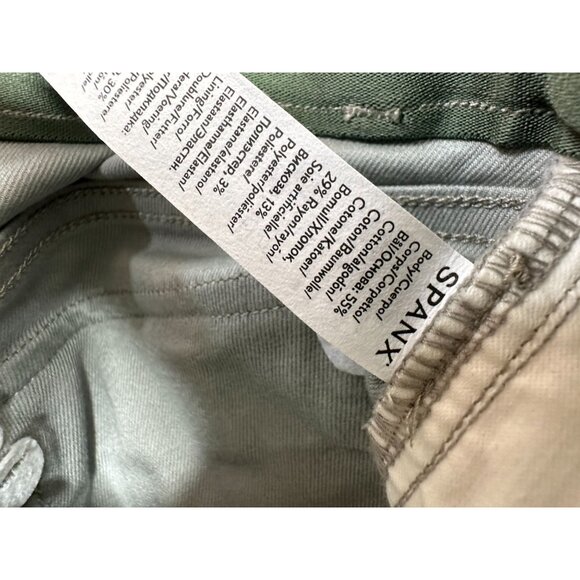 New Spanx Stretch Twill Ankle Cargo Pants size Medium Stone Wash Camo - Picture 5 of 10